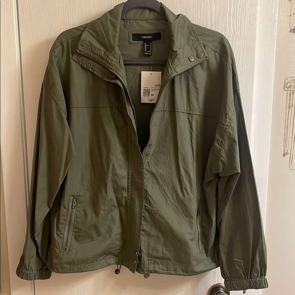 Forever 21 Jackets & Blazers - Forever 21 Utility Jacket Green Lightweight Cotton